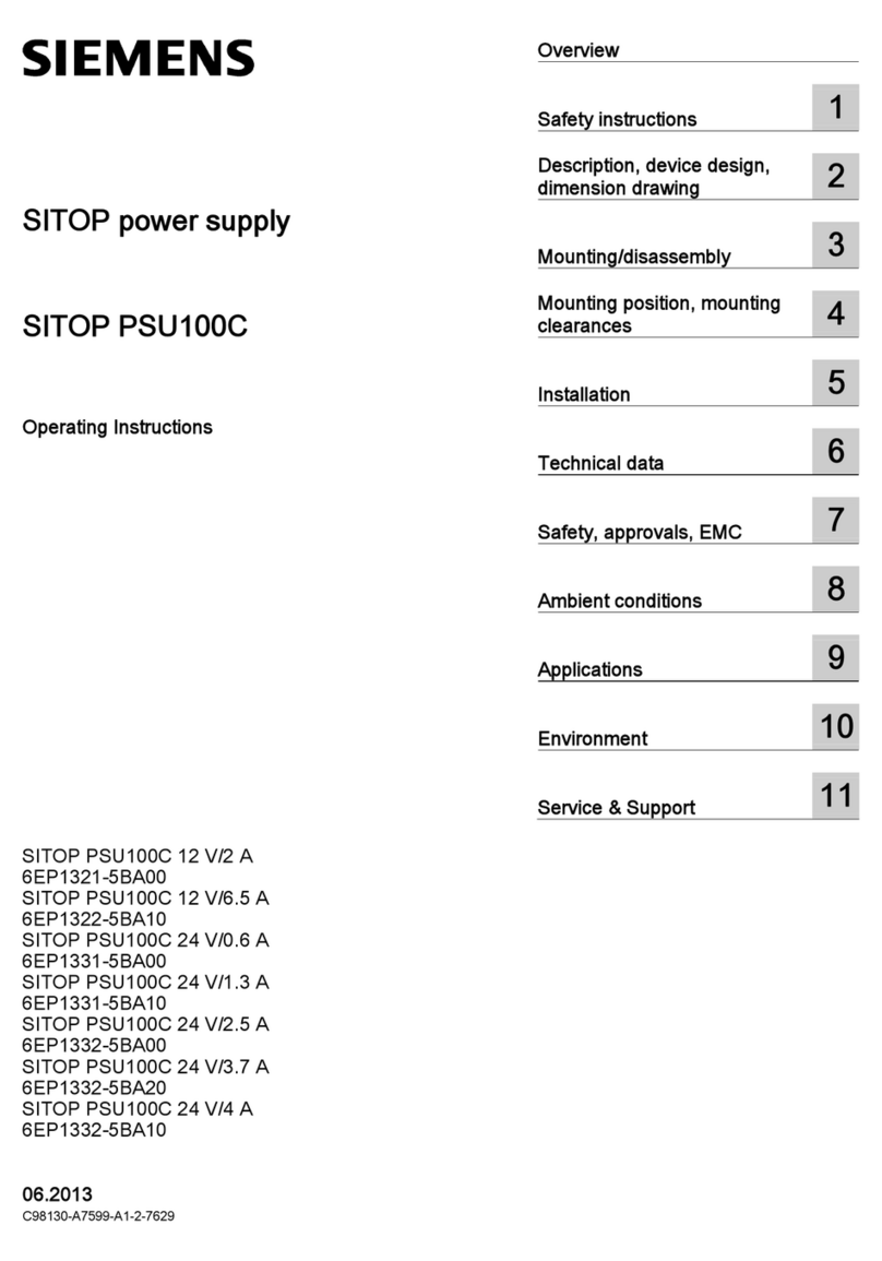 Siemens SITOP PSU100C 6EP1321-5BA00 User manual