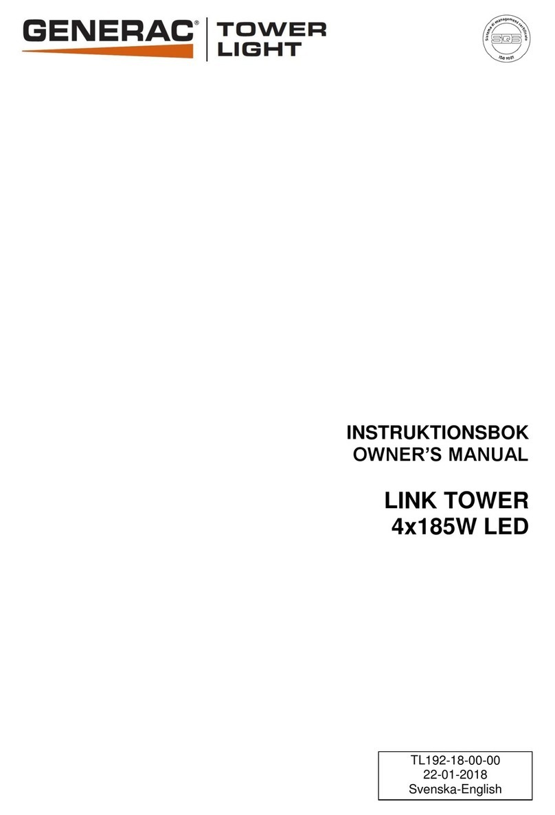 Generac Power Systems Link Tower 4x185W LED User manual