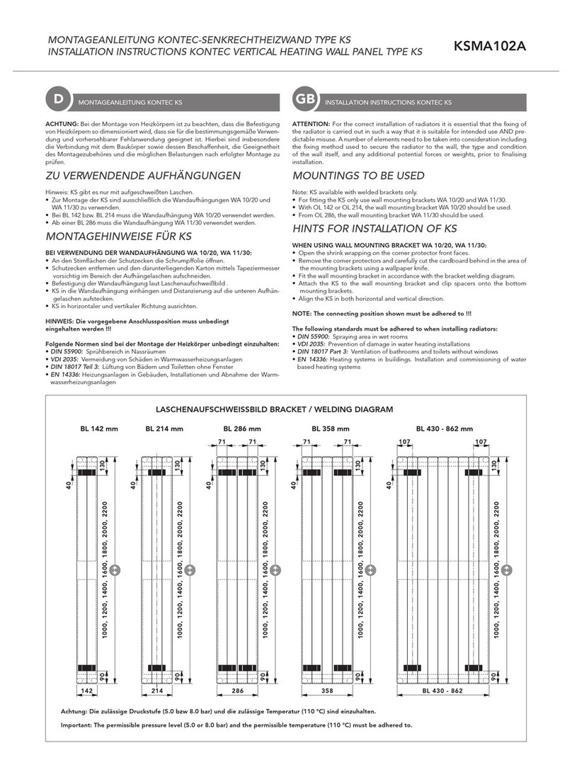 VOGEL&NOOT KONTEC KS installation instructions VOGEL&NOOT KONTEC KS installation instructions