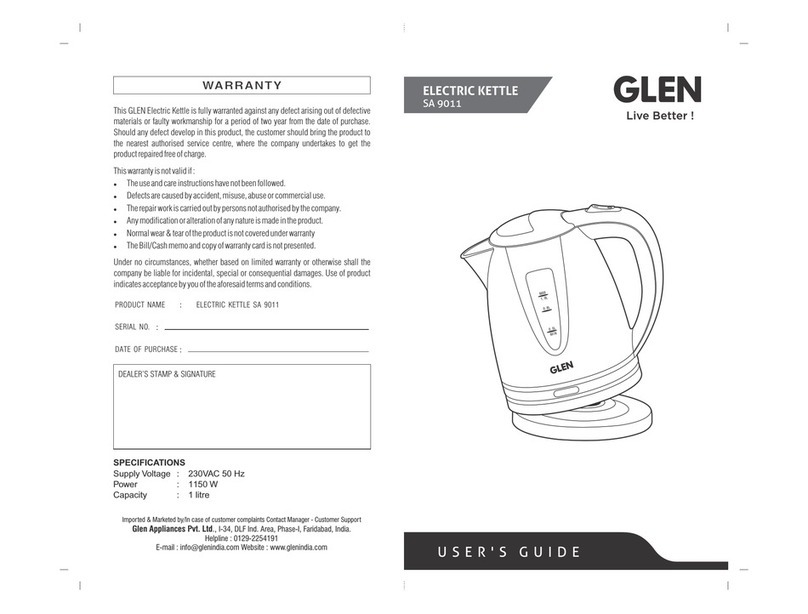 Glen SA 9011 User manual