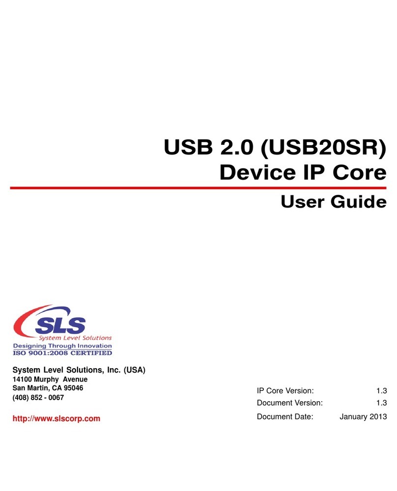 System Level Solutions USB20SR user guide System Level Solutions USB20SR user guide