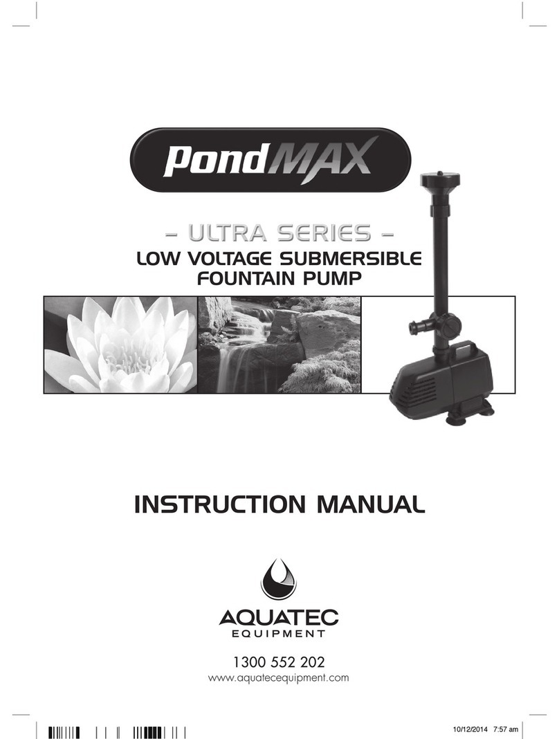 Aquatec PONDMAX ULTRA SERIES instruction manual