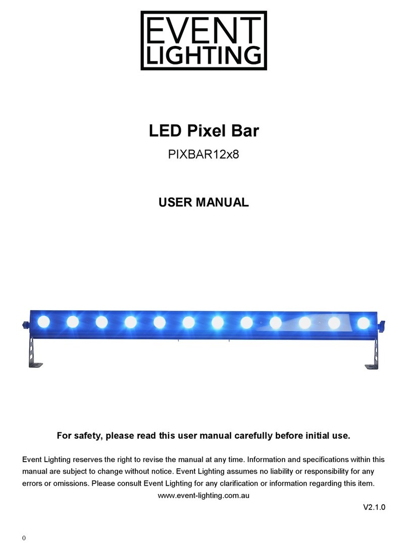 Event Lighting PIXBAR12x8 User manual Event Lighting PIXBAR12x8 User manual