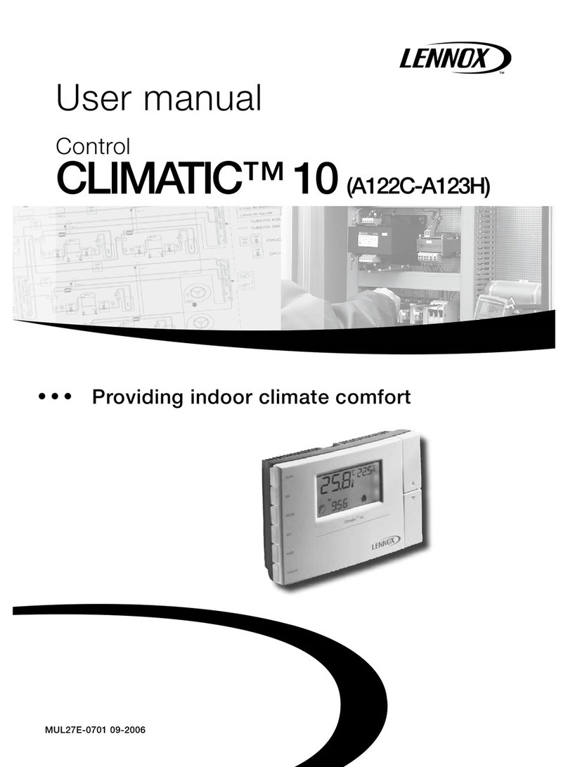 Lennox CLIMATIC 10 A122C-A123H User manual