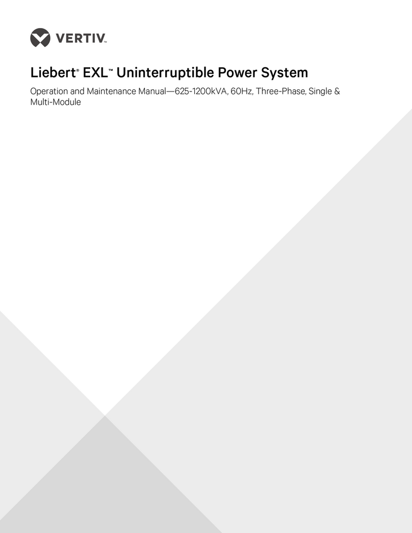 Vertiv Liebert EXL Operation and maintenance manual