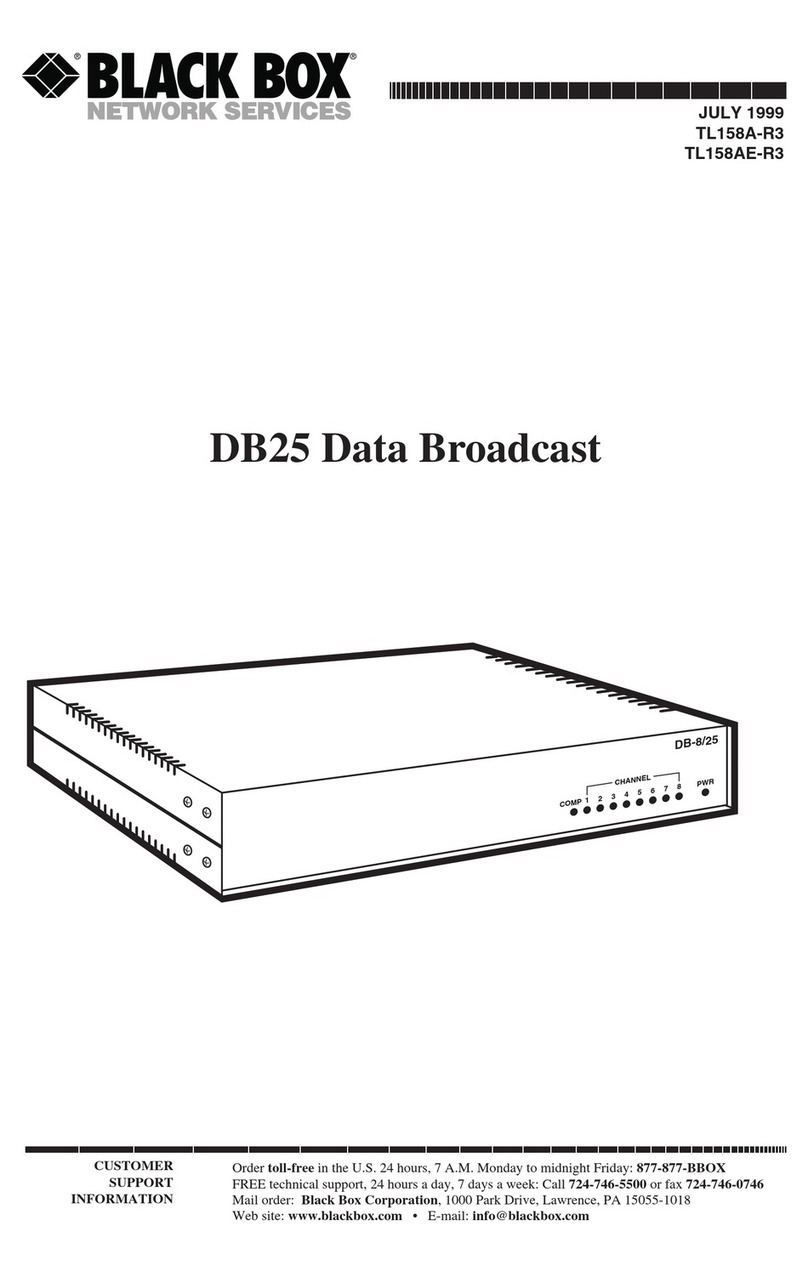 Black Box DB25 User manual