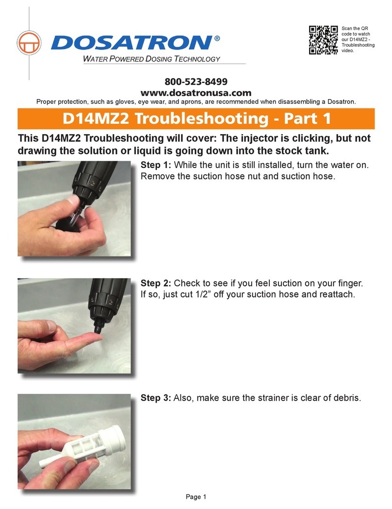 dosatron D14MZ2 Programming manual