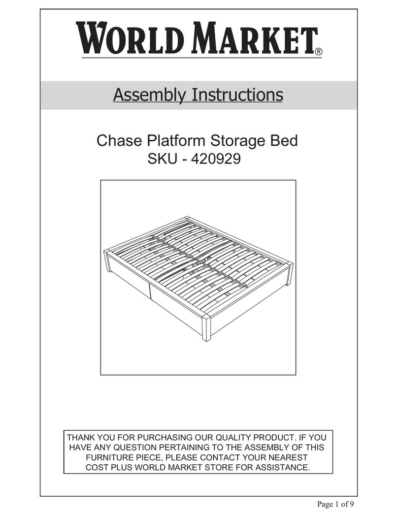 World Market Chase Platform Storage Bed Assembly instructions World Market Chase Platform Storage Bed Assembly instructions