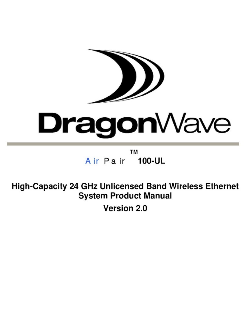 DragonWave AirPair 100-UL product manual DragonWave AirPair 100-UL product manual