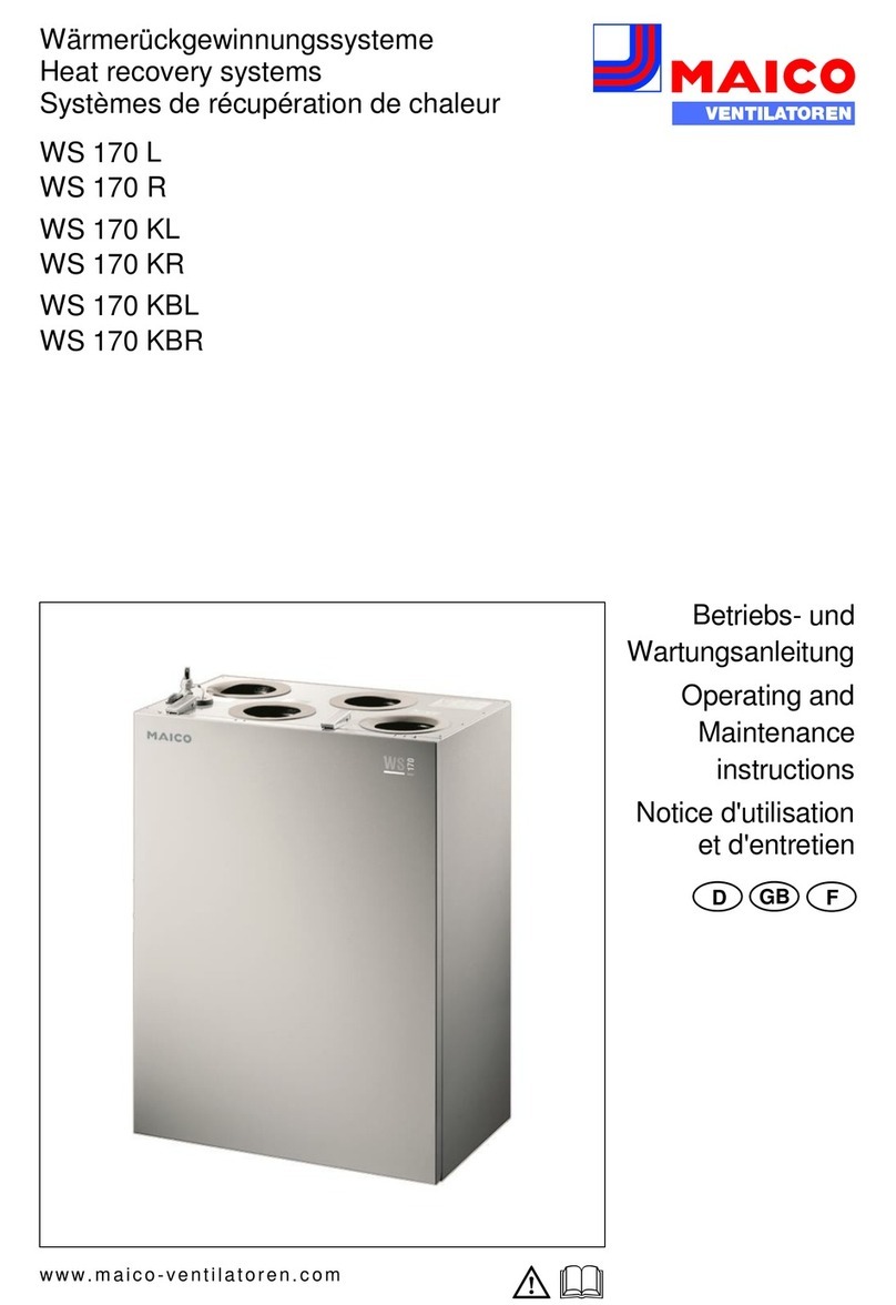 Maico WS 170 L Operating and maintenance instructions
