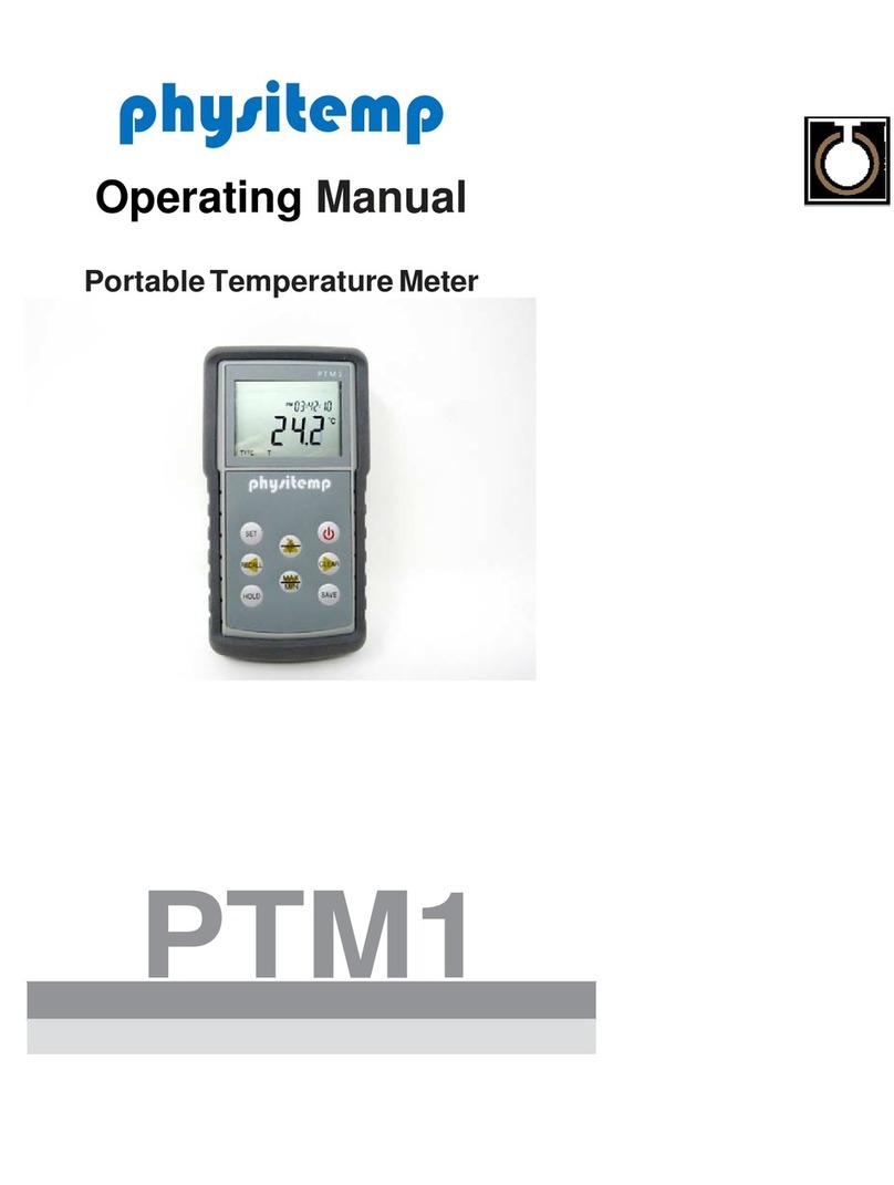 PHYSITEMP PTM1 operating manual
