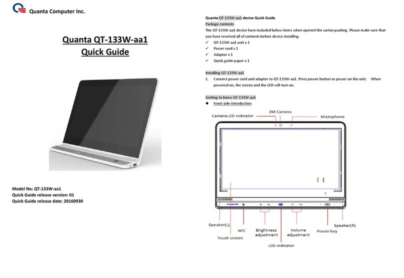 QUANTA QT-133W-aa1 quick guide QUANTA QT-133W-aa1 quick guide