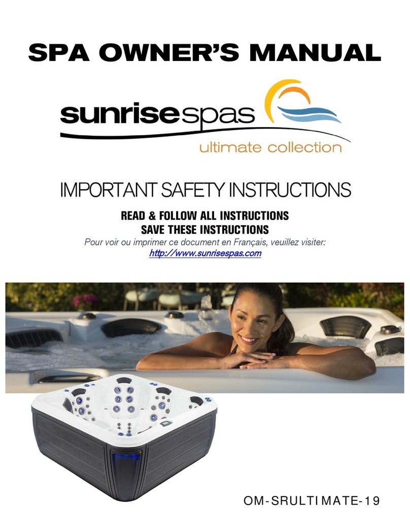 Sunrise spas Ultimate Collection Series owner's manual