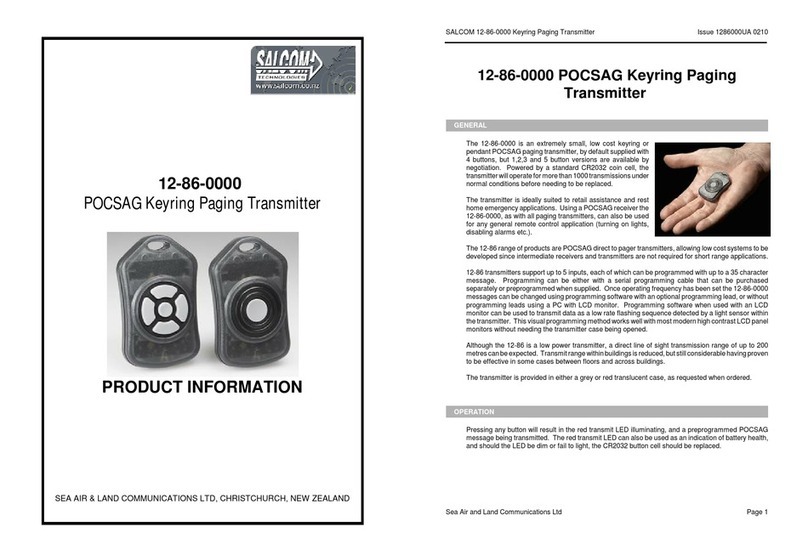 Salcom 12-86-0000 User manual