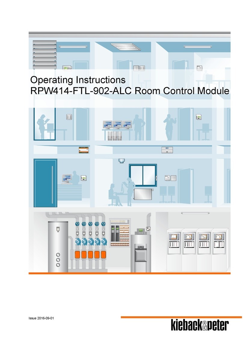 Kieback&Peter RPW414-FTL-902-ALC operating instructions
