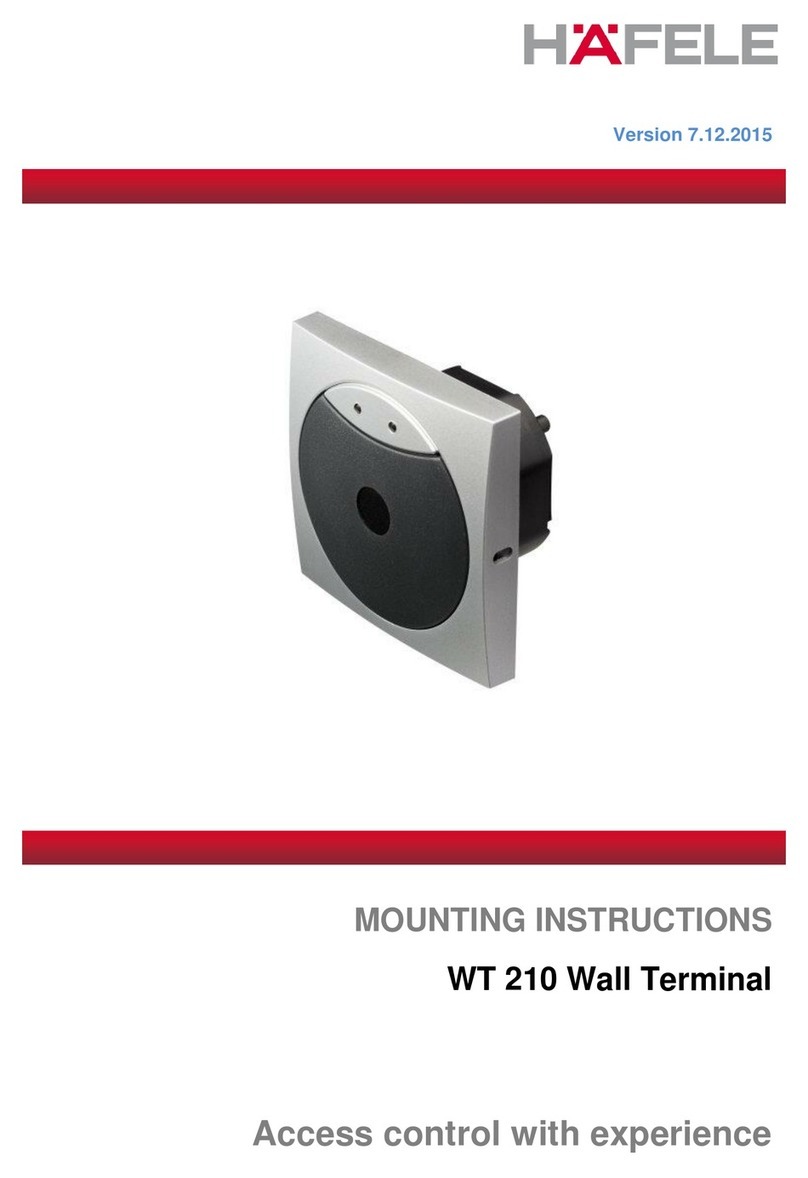 Hafele WT 210 Mounting instructions Hafele WT 210 Mounting instructions