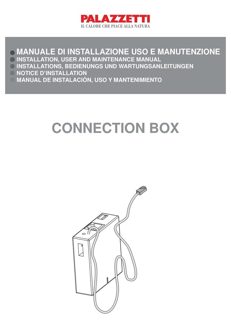 Palazzetti Connection box Installation, user and maintenance manual