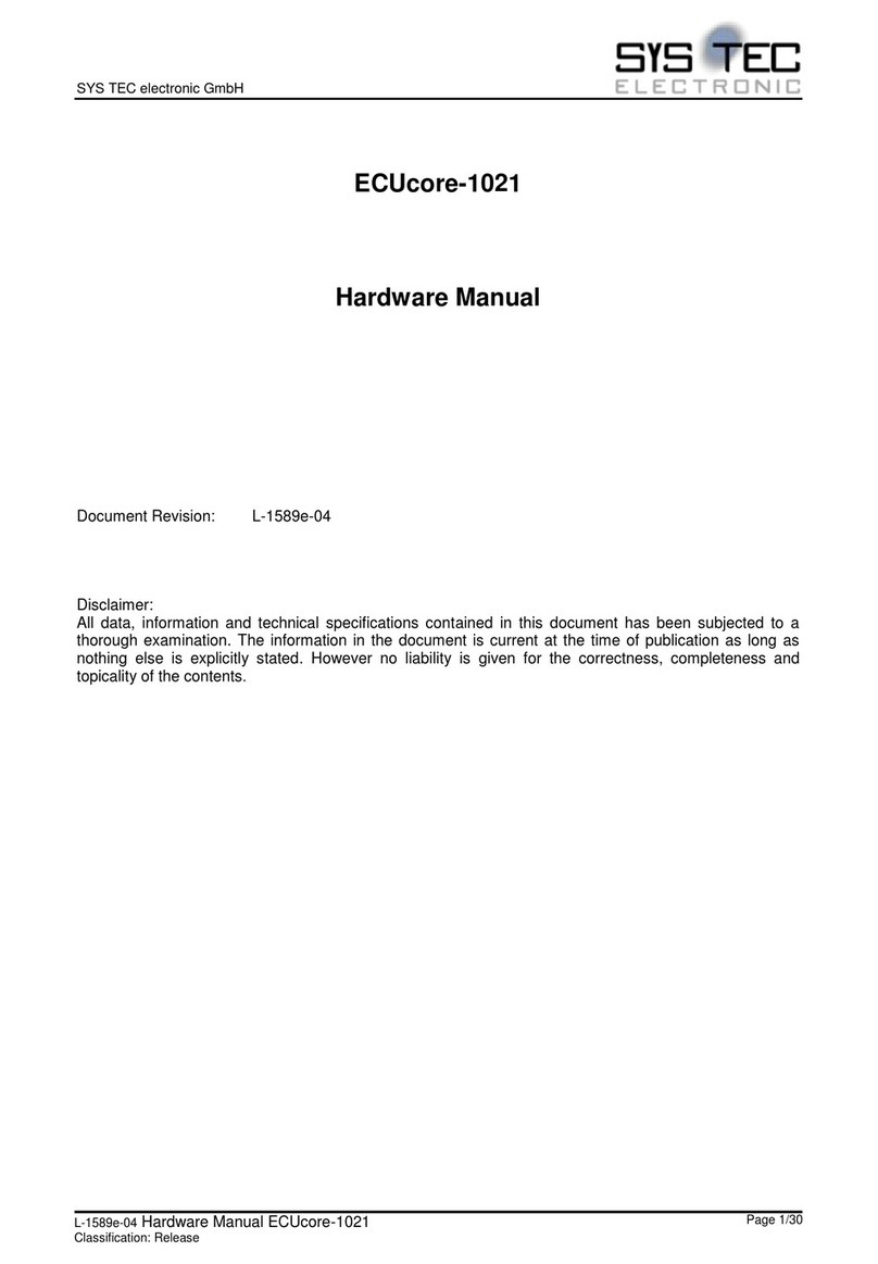 Sys Tec Electronic ECUcore-1021 Hardware manual