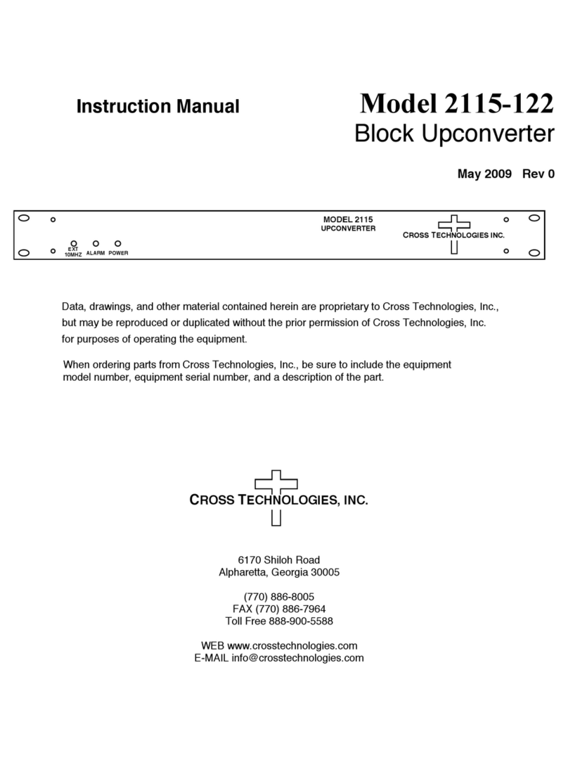 Cross Technologies 2115-122 User manual