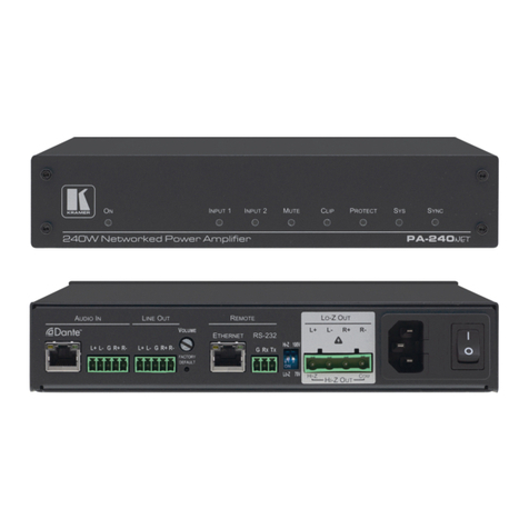 Kramer PA-120Net User manual Kramer PA-120Net User manual