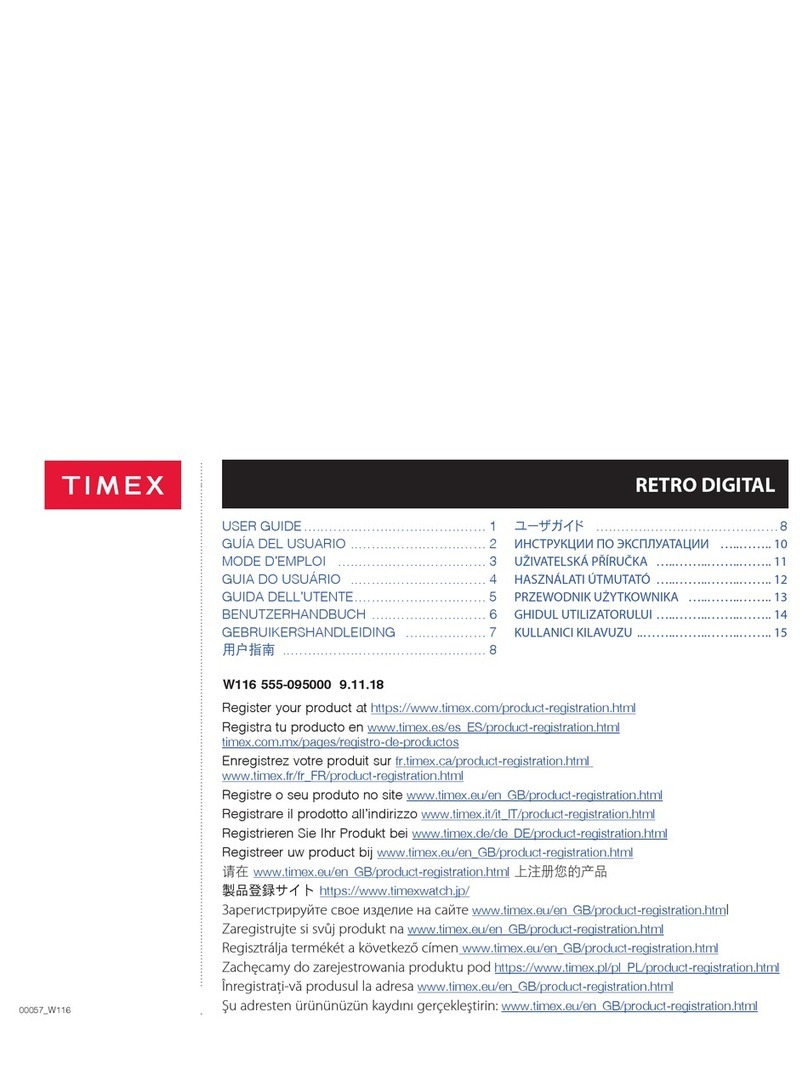 Timex RETRO DIGITAL User manual Timex RETRO DIGITAL User manual