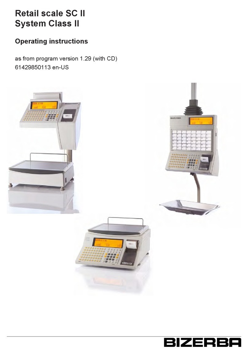 Bizerba SC II Series operating instructions
