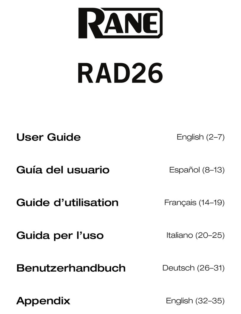 Rane RAD26 User manual