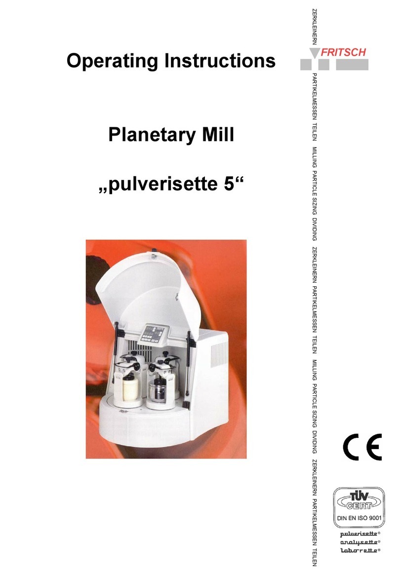 Fritsch PULVERISETTE 5 operating instructions