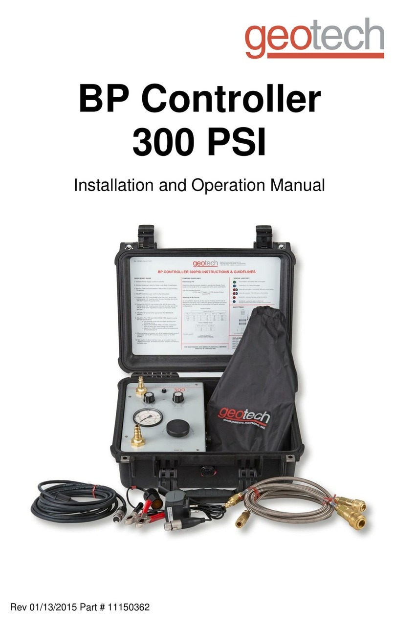 Geotech BP Controller 300 PSI Installation and operation manual Geotech BP Controller 300 PSI Installation and operation manual