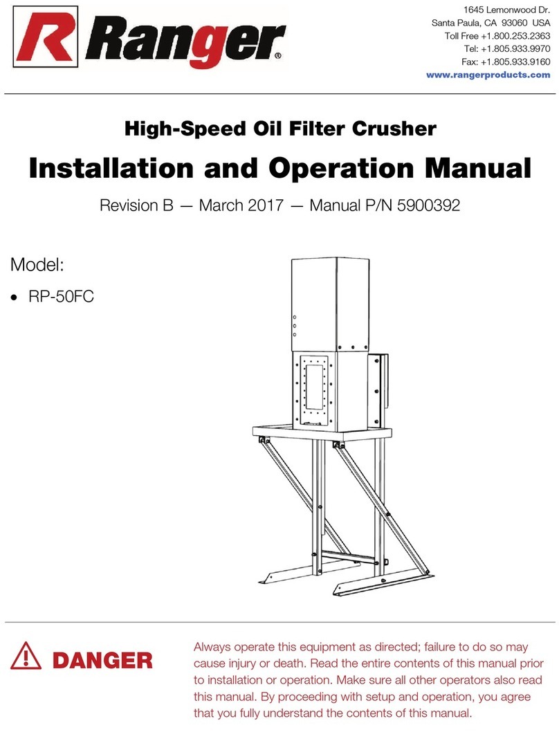Ranger RP-50FC Installation and operation manual