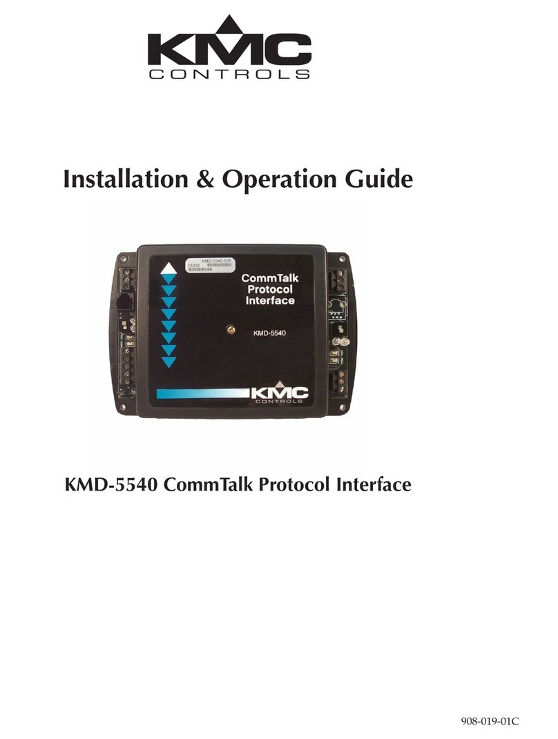 KMC Controls KMD-5540 CommTalk Installation & operation guide