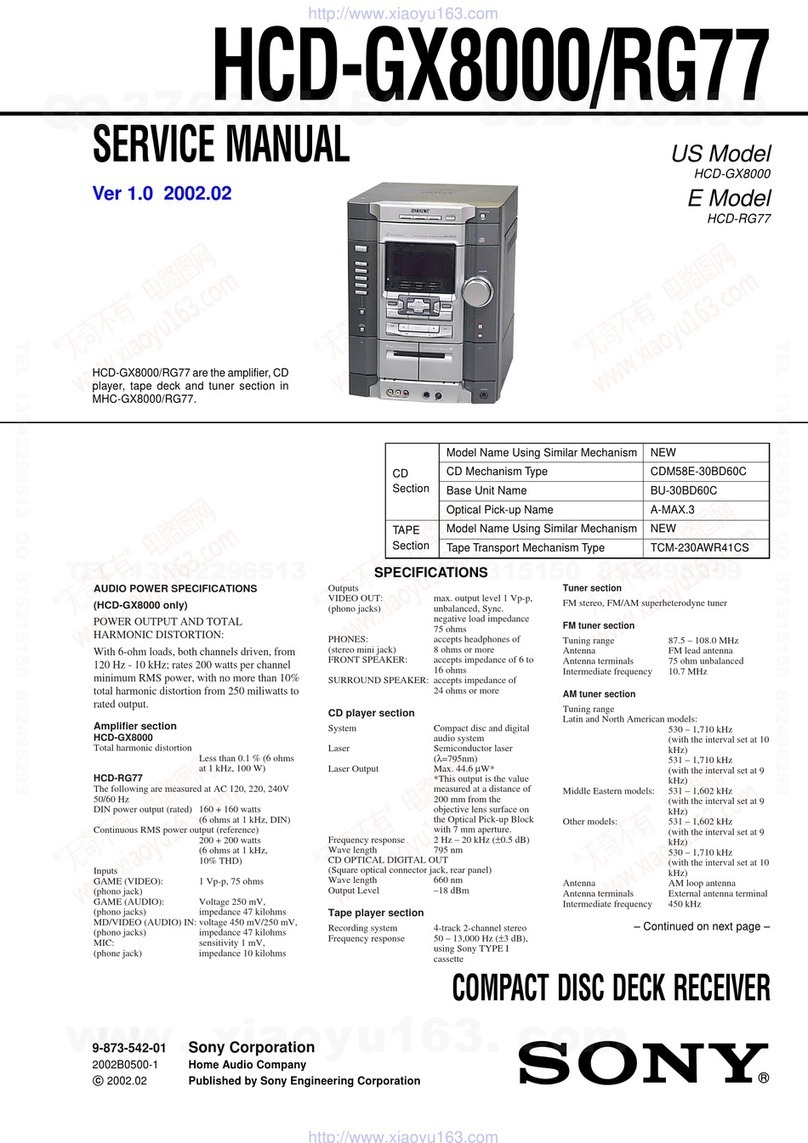 Sony HCD-GX8000 Service manual