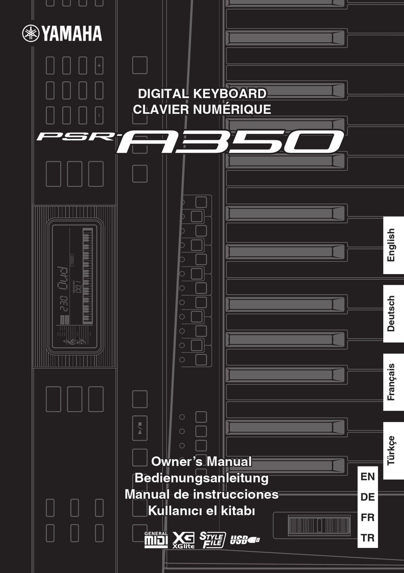 Yamaha PSR-A350 User manual Yamaha PSR-A350 User manual