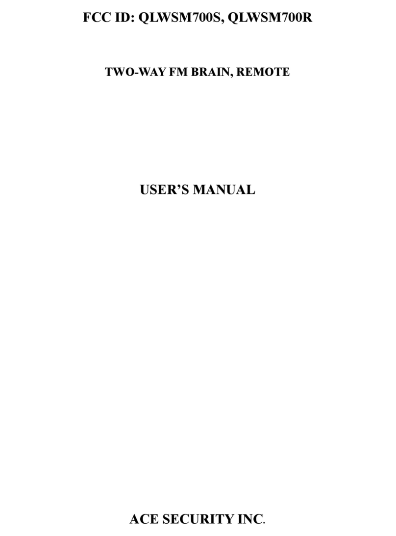 ACE SECURITY SM700S user manual