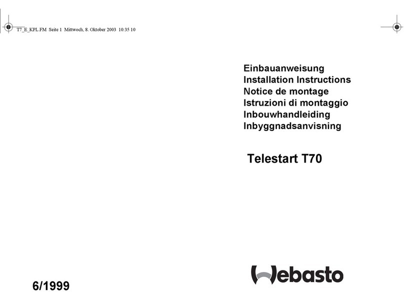 Webasto Telestart T70 User manual
