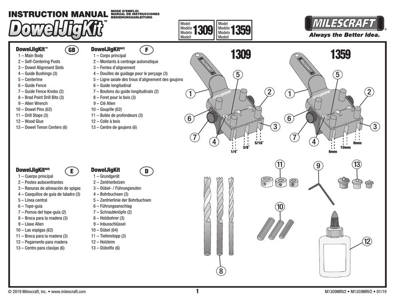 Milescraft DowelJigKit 1309 User manual