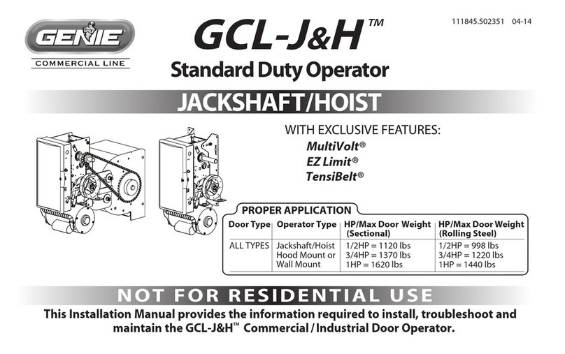 Genie GCL-J&H 1/2HP User manual Genie GCL-J&H 1/2HP User manual