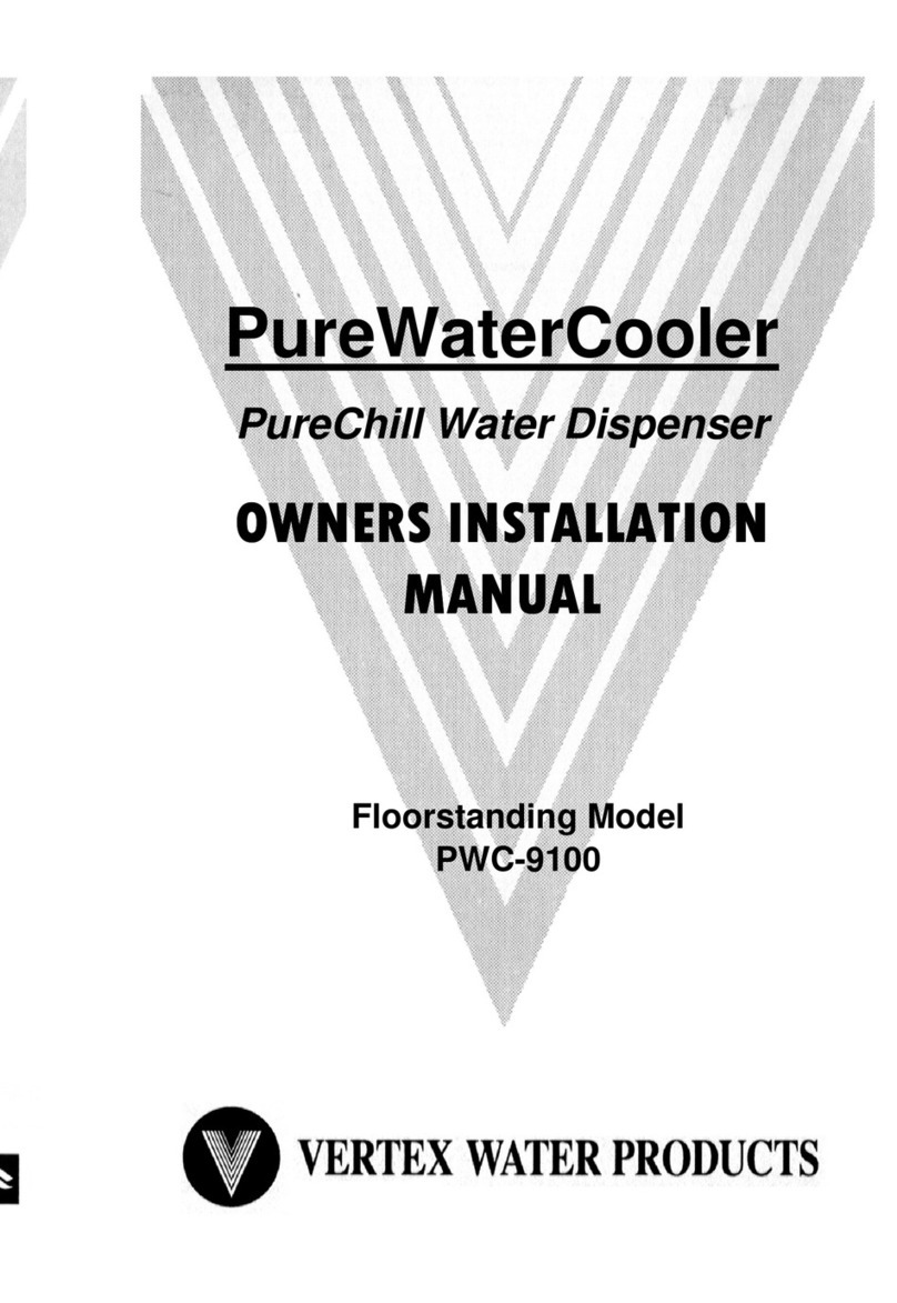 Vertex Water Products PureWaterCooler PureChill PWC-9100 Owners & installation manual Vertex Water Products PureWaterCooler PureChill PWC-9100 Owners & installation manual