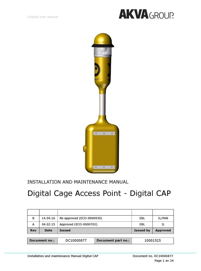 Akva Akvasmart Digital CAP Installation and maintenance manual Akva Akvasmart Digital CAP Installation and maintenance manual