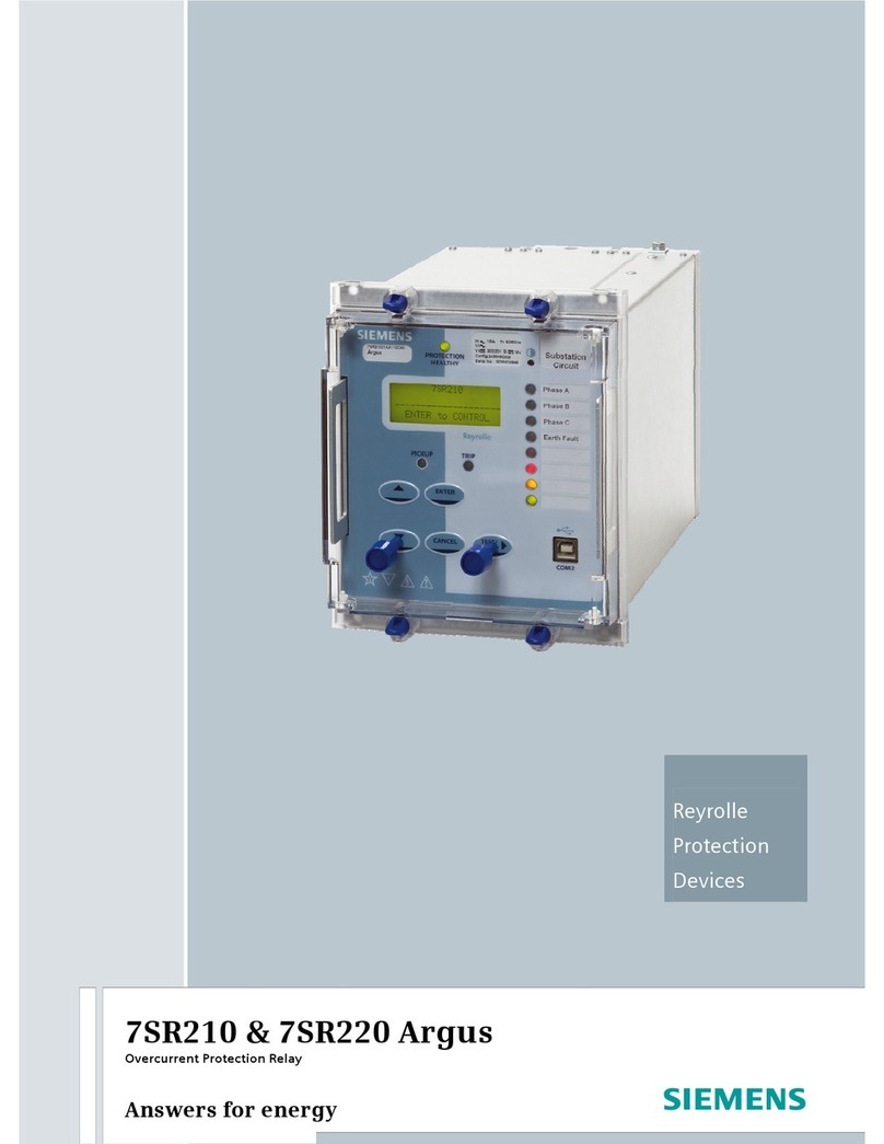 Siemens 7SR210 Argus User manual Siemens 7SR210 Argus User manual