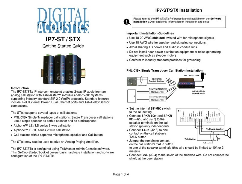 Digital Acoustics IP7-ST Getting started guide