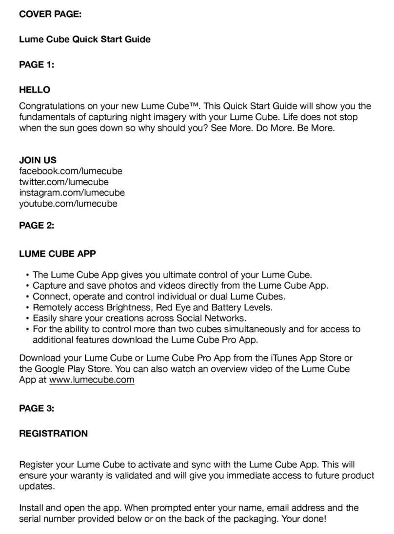Lume Cube Lume Cube quick start guide