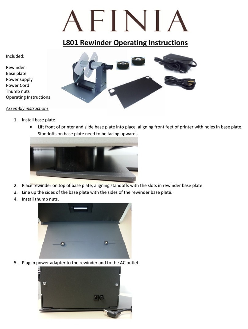 Afinia L801 operating instructions