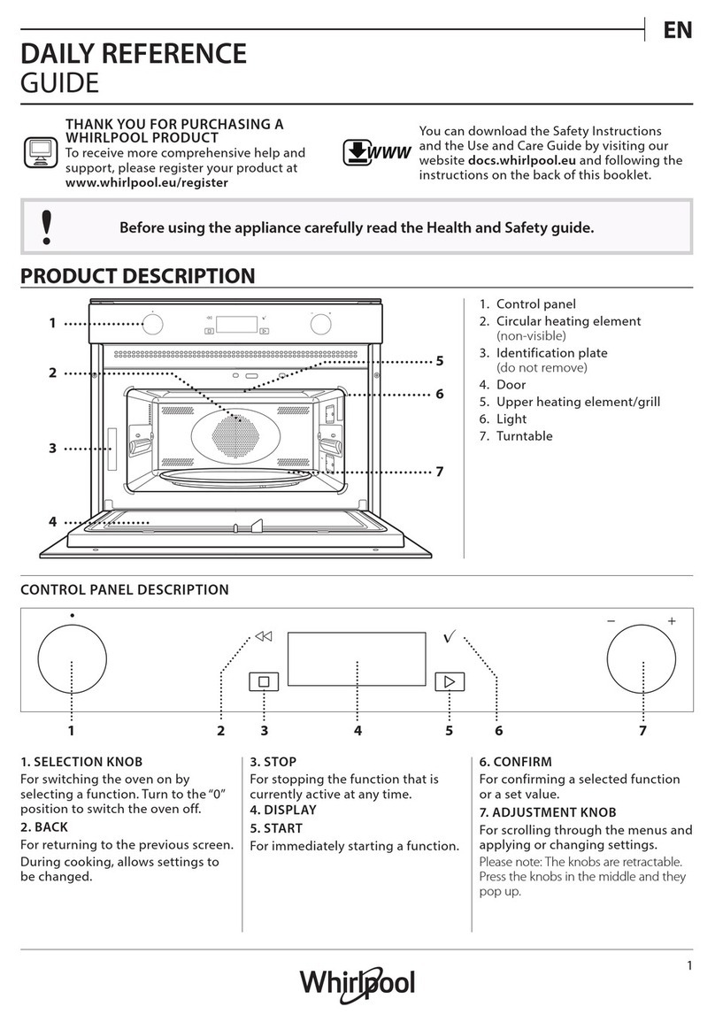 Whirlpool W6 MW561 Installation and operation manual
