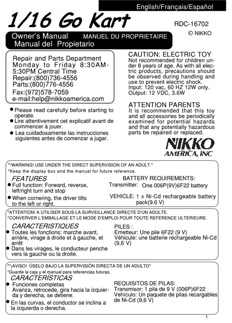 Nikko Go Kart RDC-16702 User manual