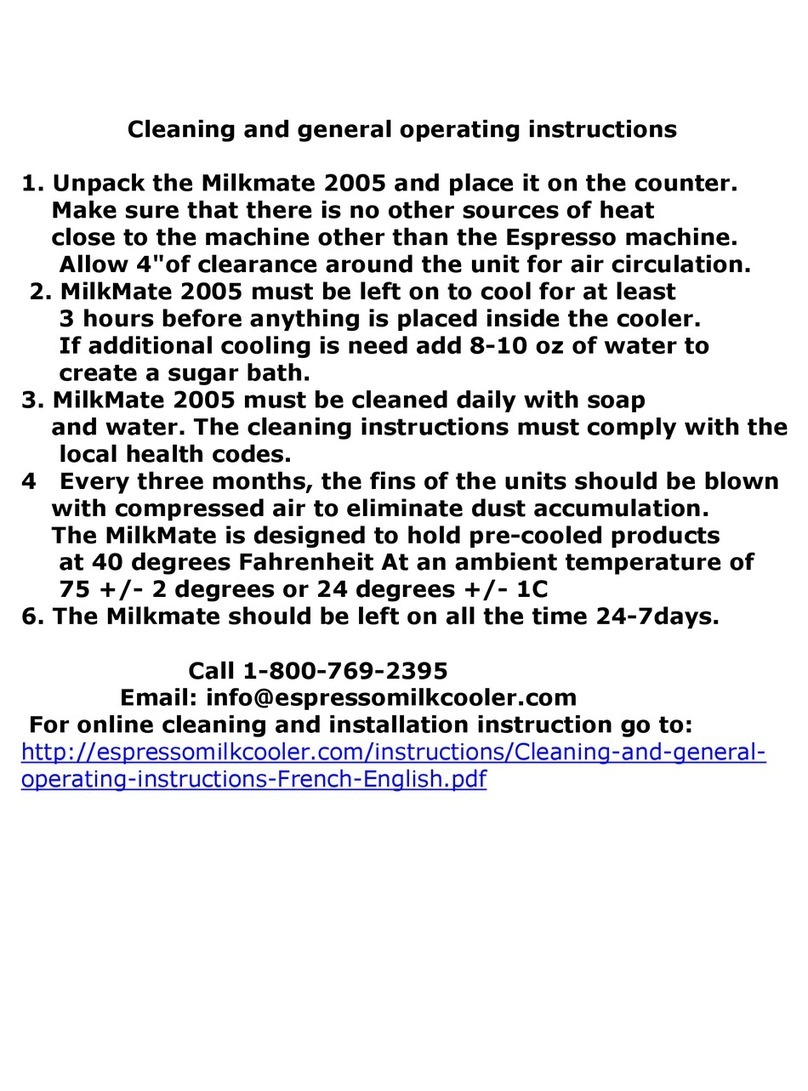 TEC Milkmate 2005 Cleaning and general operating instructions