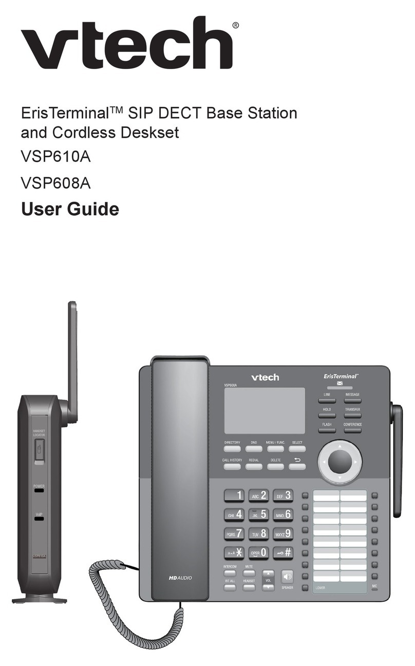 V-tech ErisTerminal VSP610AErisTerminal VSP608A User manual