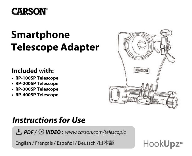 Carson HookUpz Smartphone Telescope Adapter Instructions for use