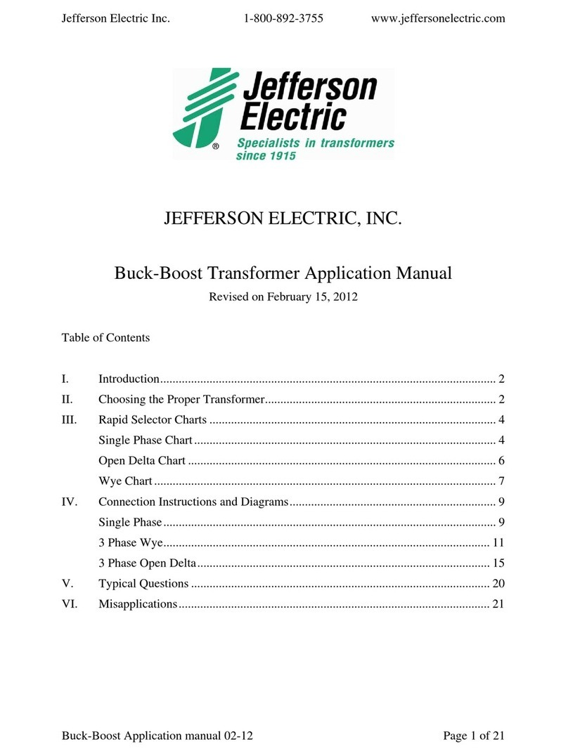 Jefferson Electric Buck-Boost Series Instructions for use