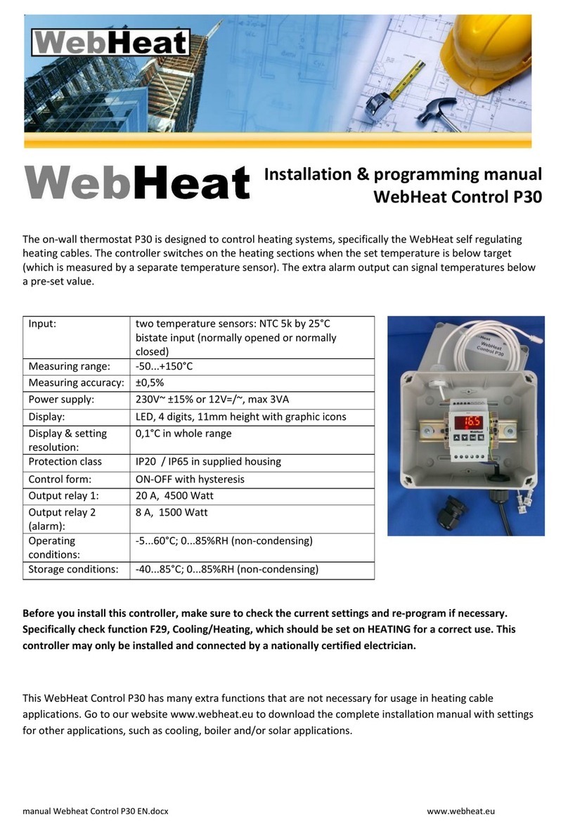 WebHeat Control P30 Installation & programming manual